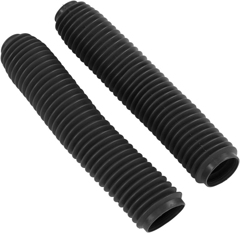 Aramox Front Fork Cover, Pair Motorcycle Front Fork Shock Boots Dust Cover Rubber RM125 DR250 DRZ400 400(Black) - Image 5